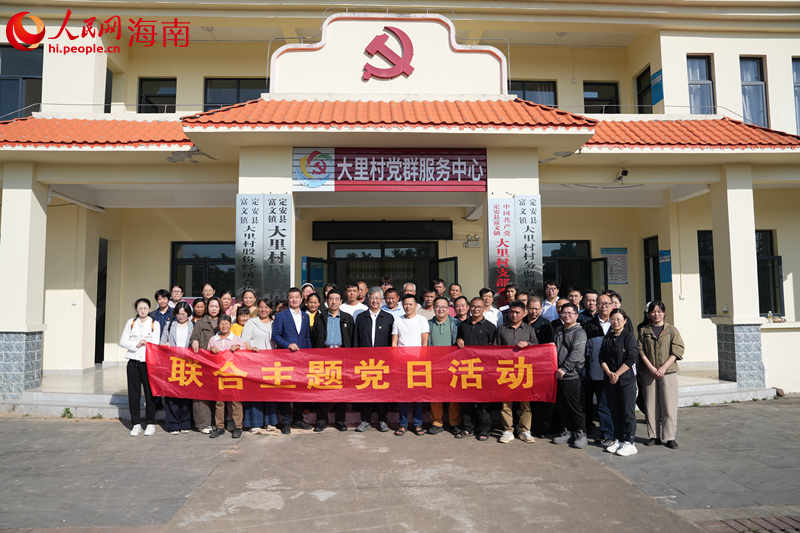 海南省劳动人事争议仲裁院深入定安县开展主题党日活动。人民网记者 孟凡盛摄
