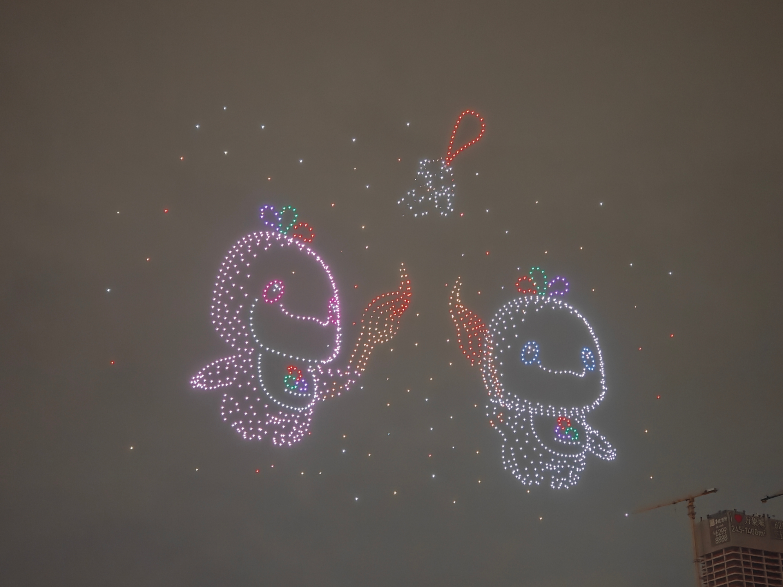 烟花汇演现场,“大湾鸡”闪亮登场。人民网记者 王雅蝶摄